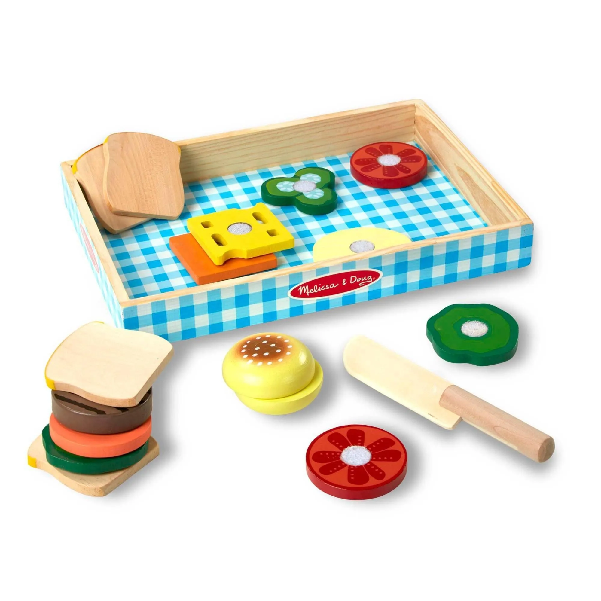 Melissa & Doug Sandwich Making Set - Wooden Play Food