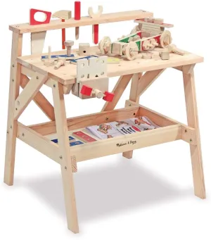 Melissa & Doug Wooden Project Solid Wood Workbench