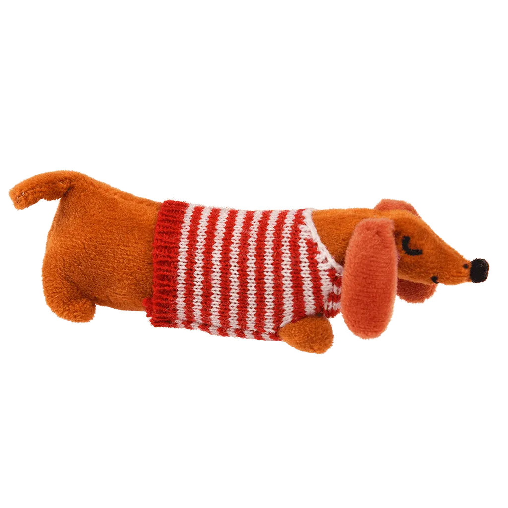 Mini Sausage Dog in Little Matchbox.