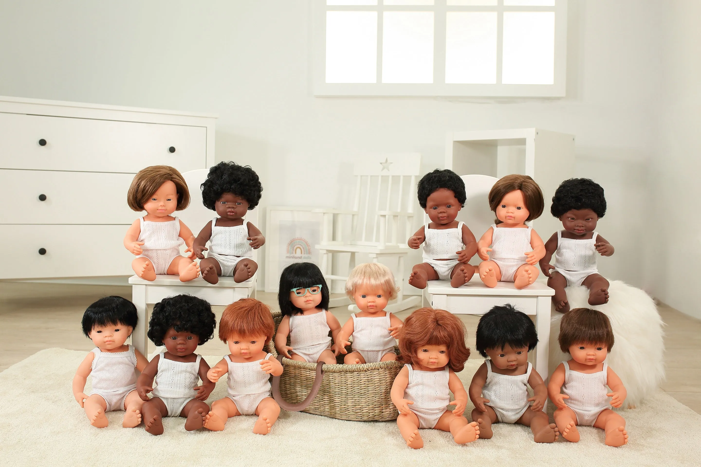 Miniland Baby Doll Hispanic Latin BOY 38 cm
