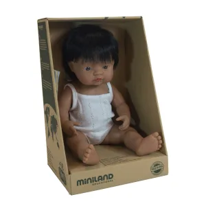 Miniland Baby Doll Hispanic Latin BOY 38 cm