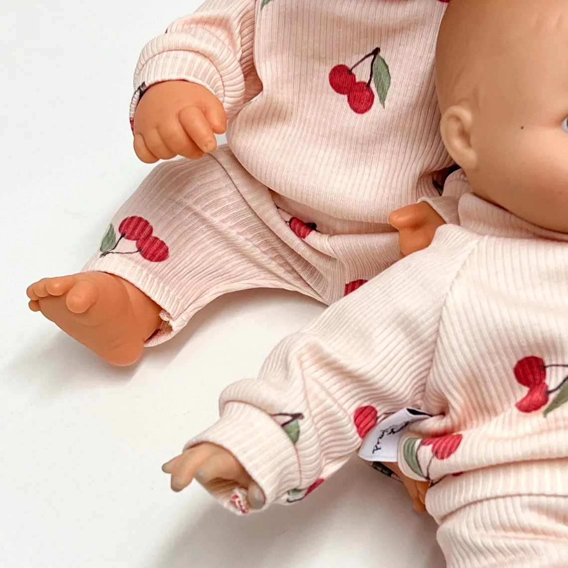Miniland Doll Clothing 32cm | Lounge Set | Cherries