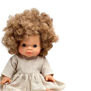 Miniland Doll Clothing 38cm | Dress Beige Linen
