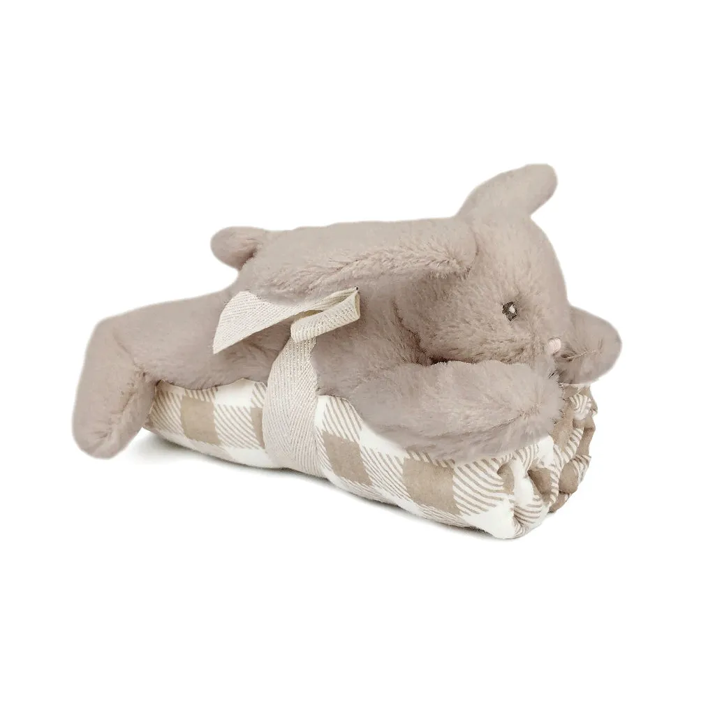 Mon Ami Blankie and Bunny / Taupe Gift Set