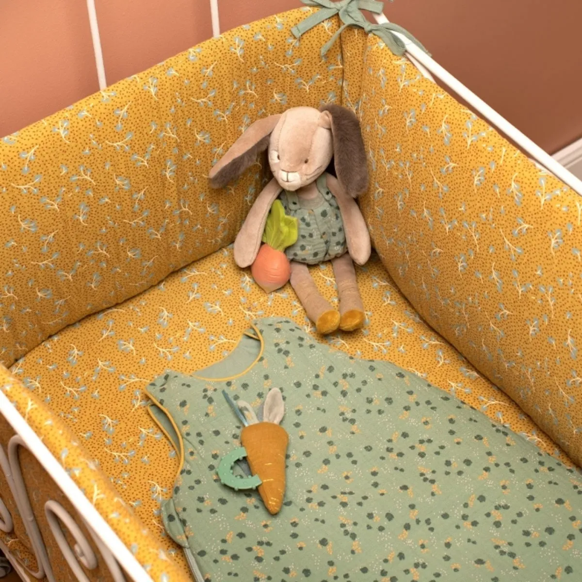Moulin Roty Trois Petits Lapins Bunny Dolls, Sage, 16"
