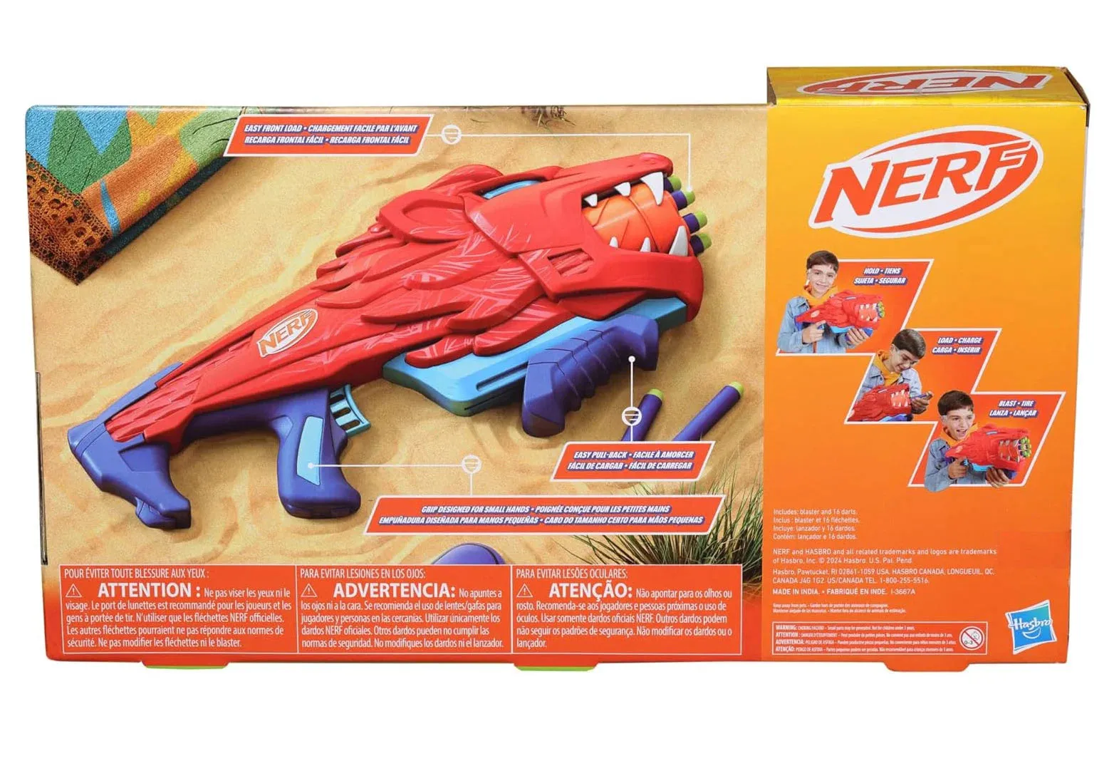 NERF Wild Lionfury Easy Play Dart Blaster