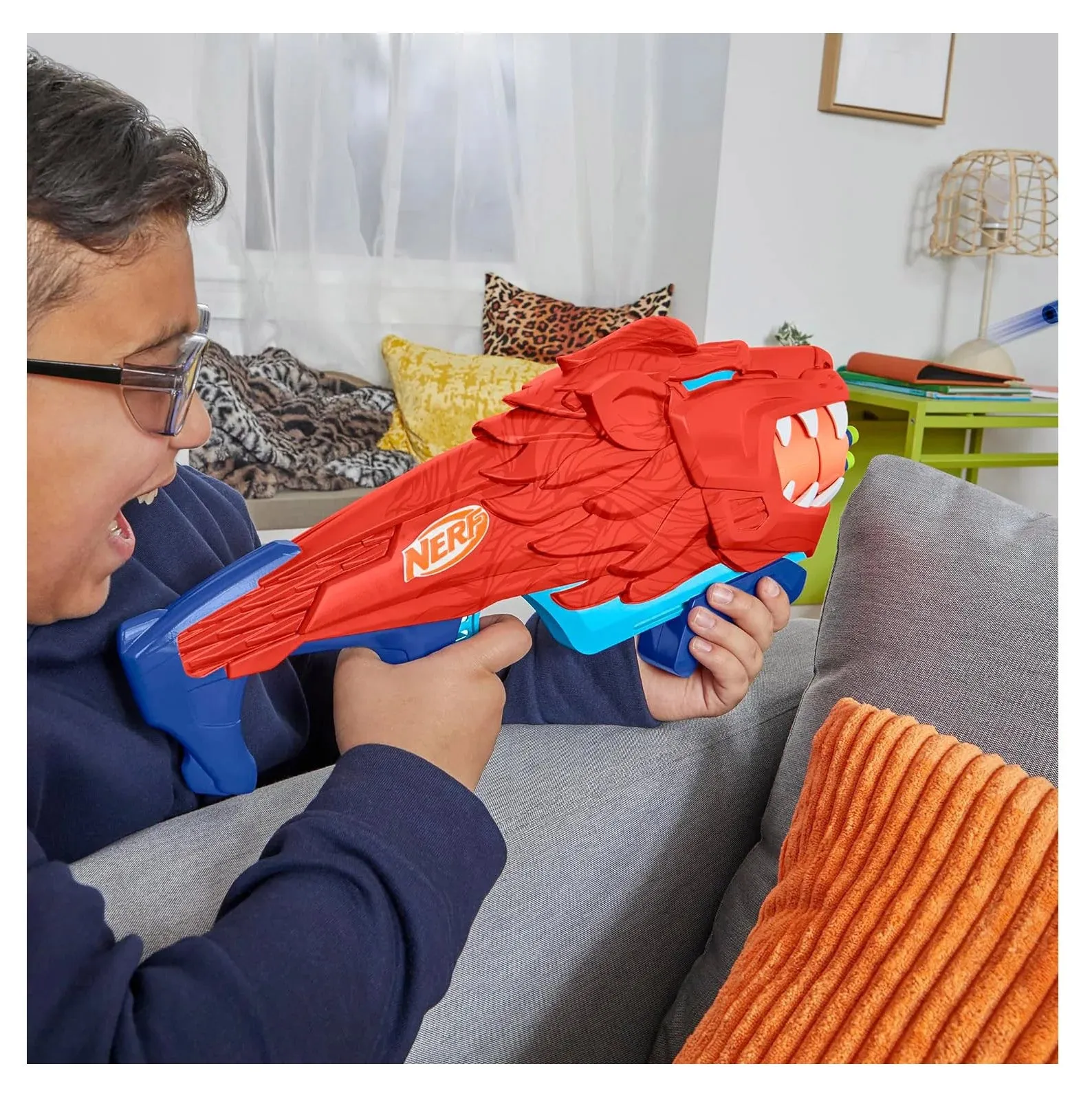 NERF Wild Lionfury Easy Play Dart Blaster