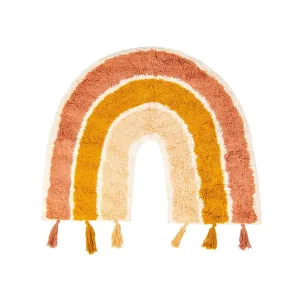 Neutral Rainbow Tassel Rug
