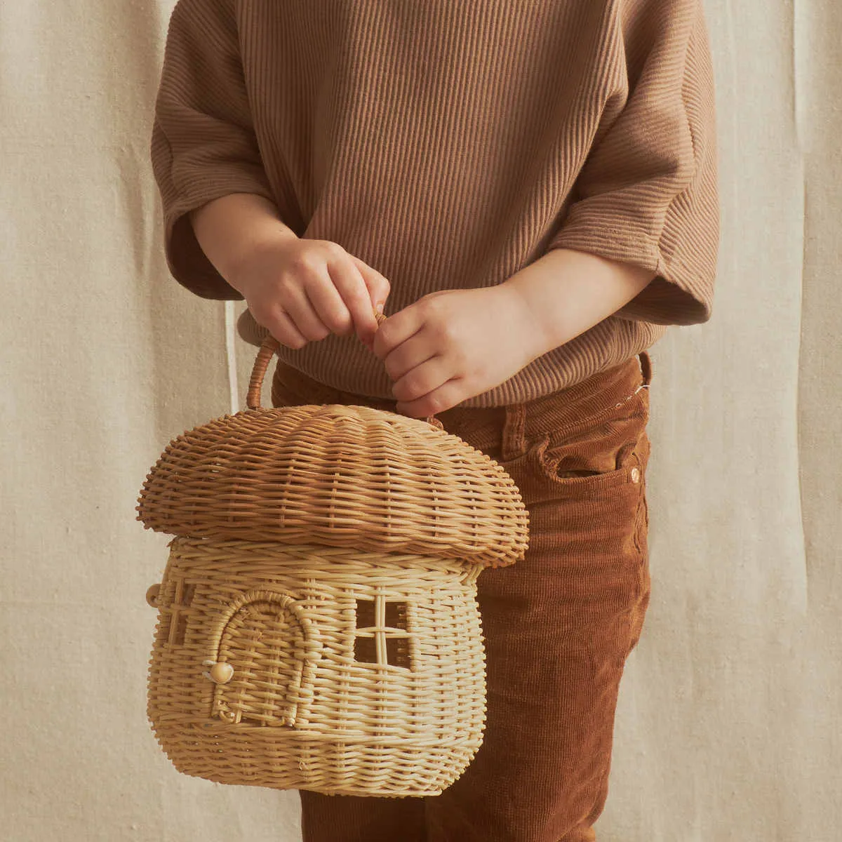 Olli Ella Mushroom Basket Bag