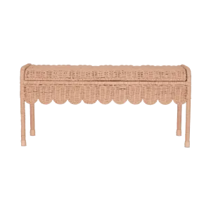 Olli Ella Rattan | Petal Storie Bench | Seashell Pink
