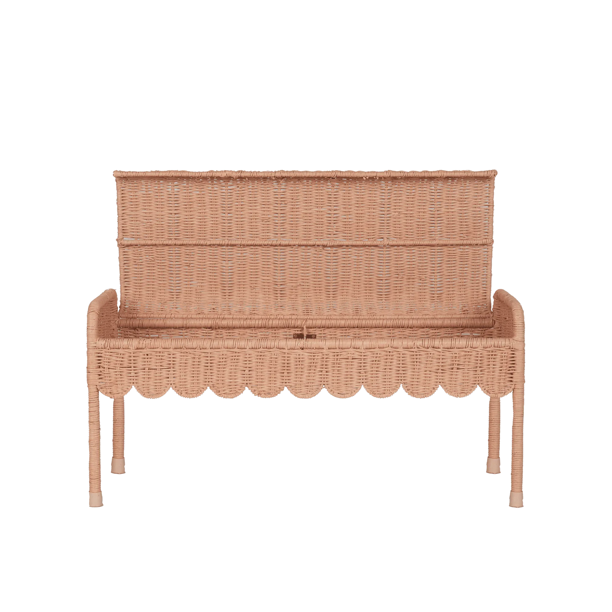 Olli Ella Rattan | Petal Storie Bench | Seashell Pink