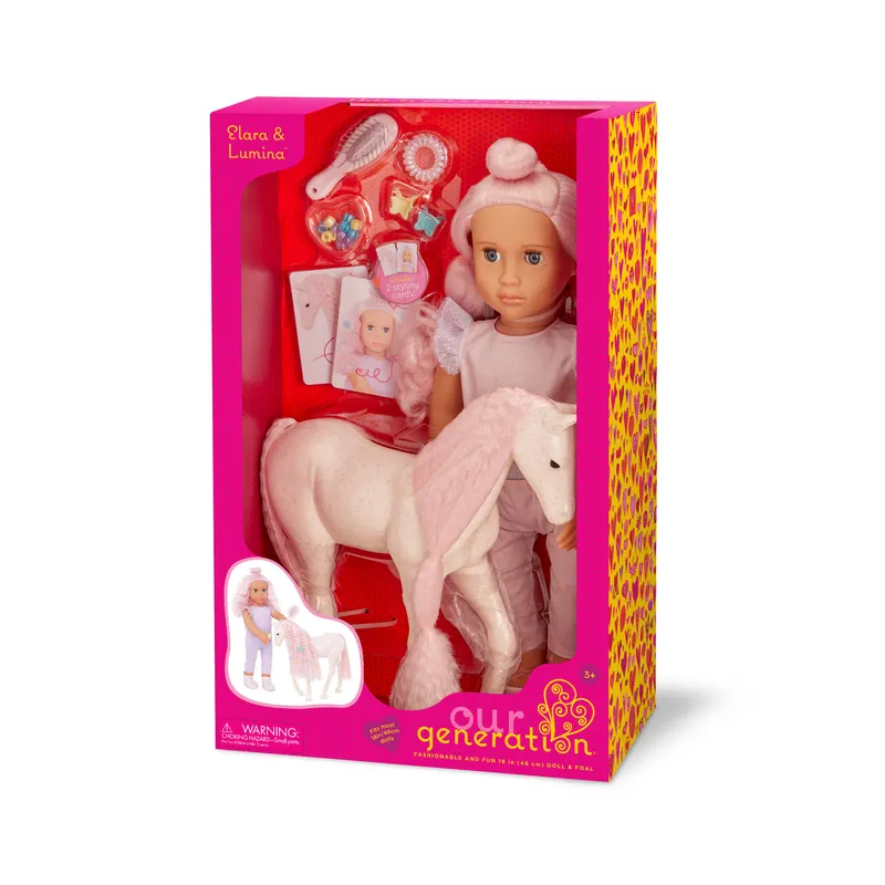 Our Generation 18 Inch Hair Play Doll With Pet Foal Elara