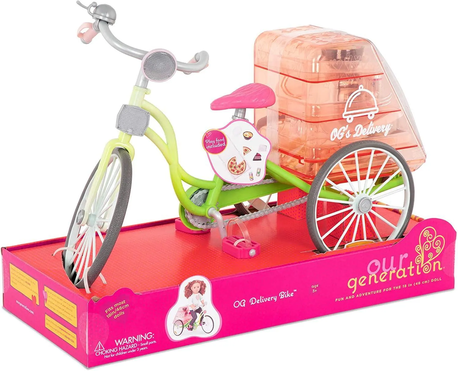 Our Generation OG Delivery Bike Playset