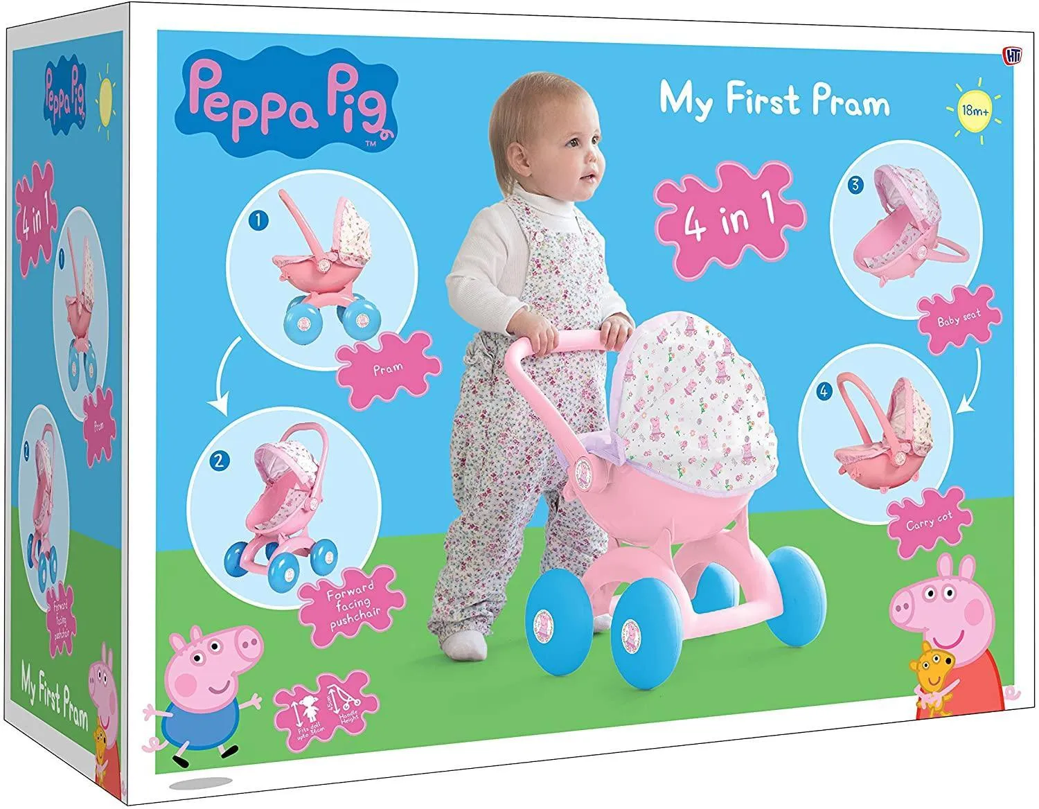 Peppa Pig 4-In-1 My First Pram Set