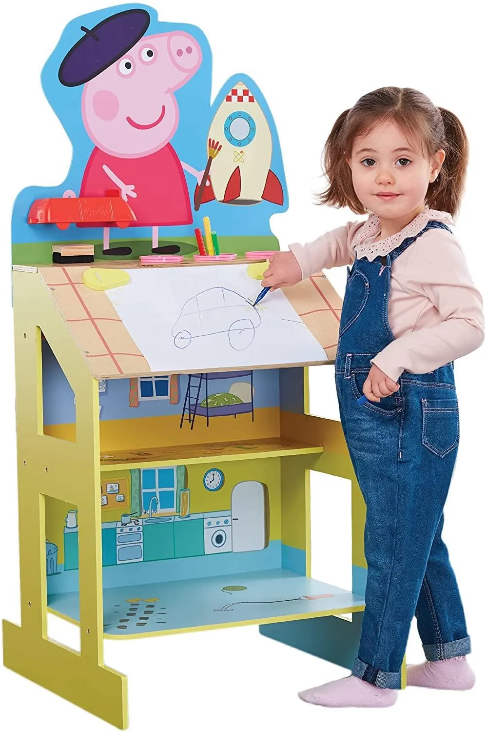 Peppa Pig Play and Draw Wooden Art Easel