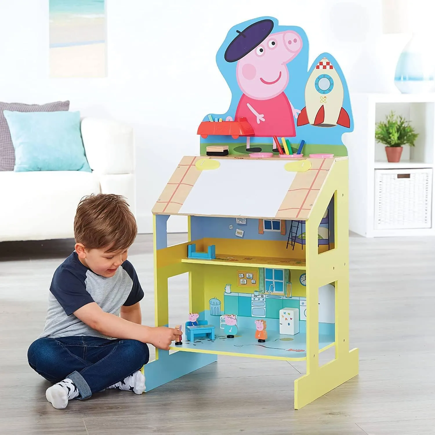 Peppa Pig Play and Draw Wooden Art Easel