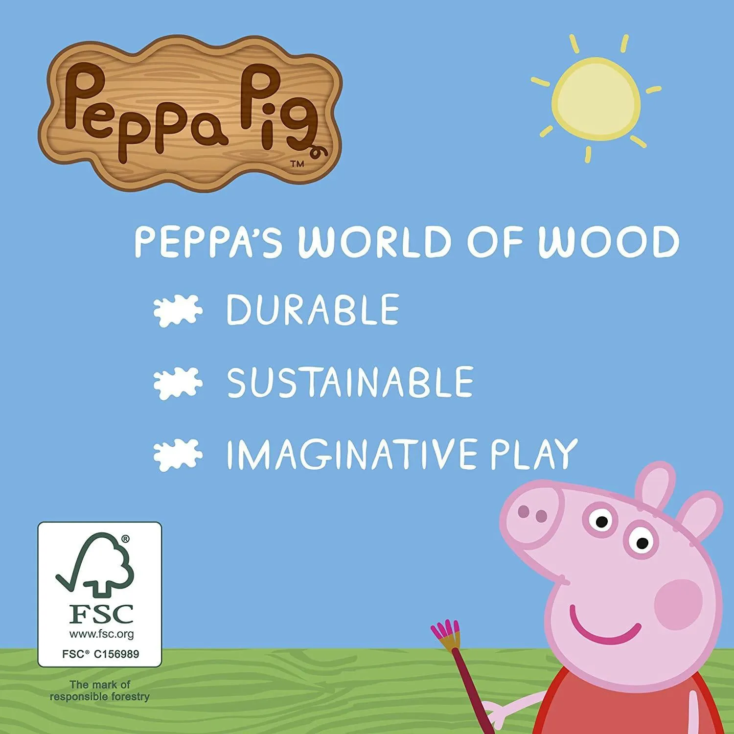 Peppa Pig Play and Draw Wooden Art Easel