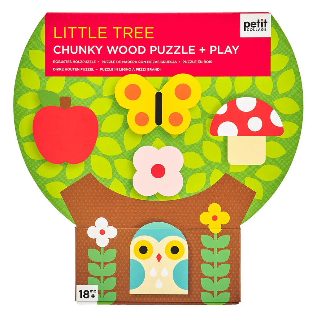 Petit Collage Chunky Wood Puzzle   Play Little Tree