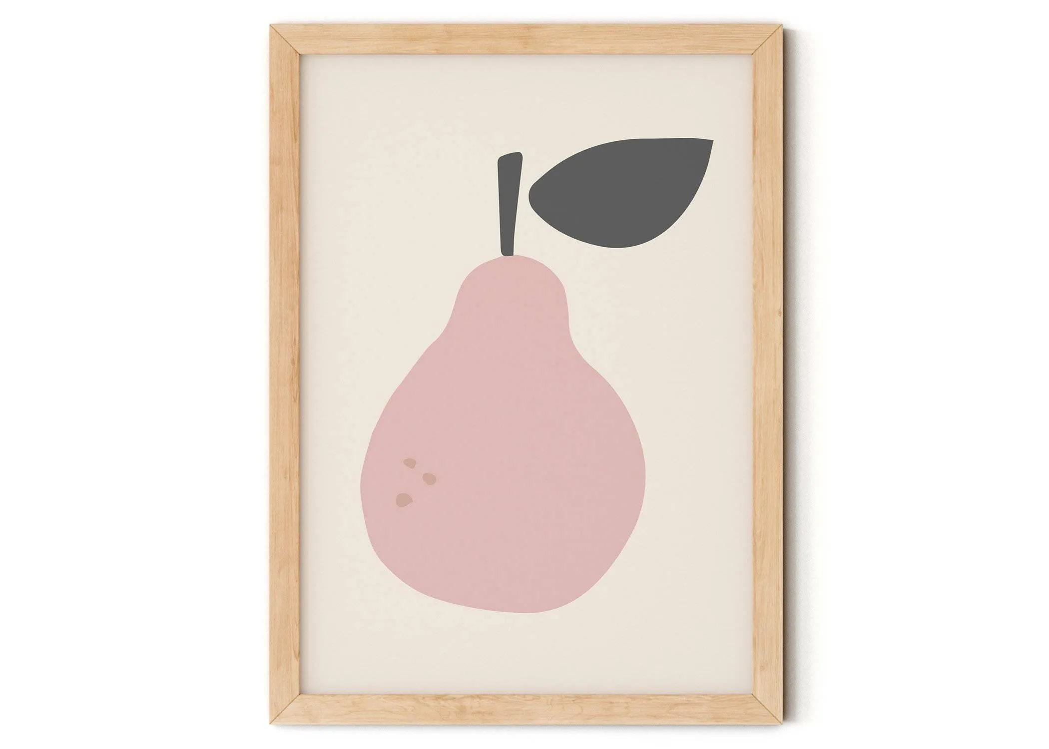 Pink Pear Nursery Print A4