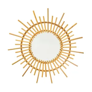 Rattan Starburst Mirror