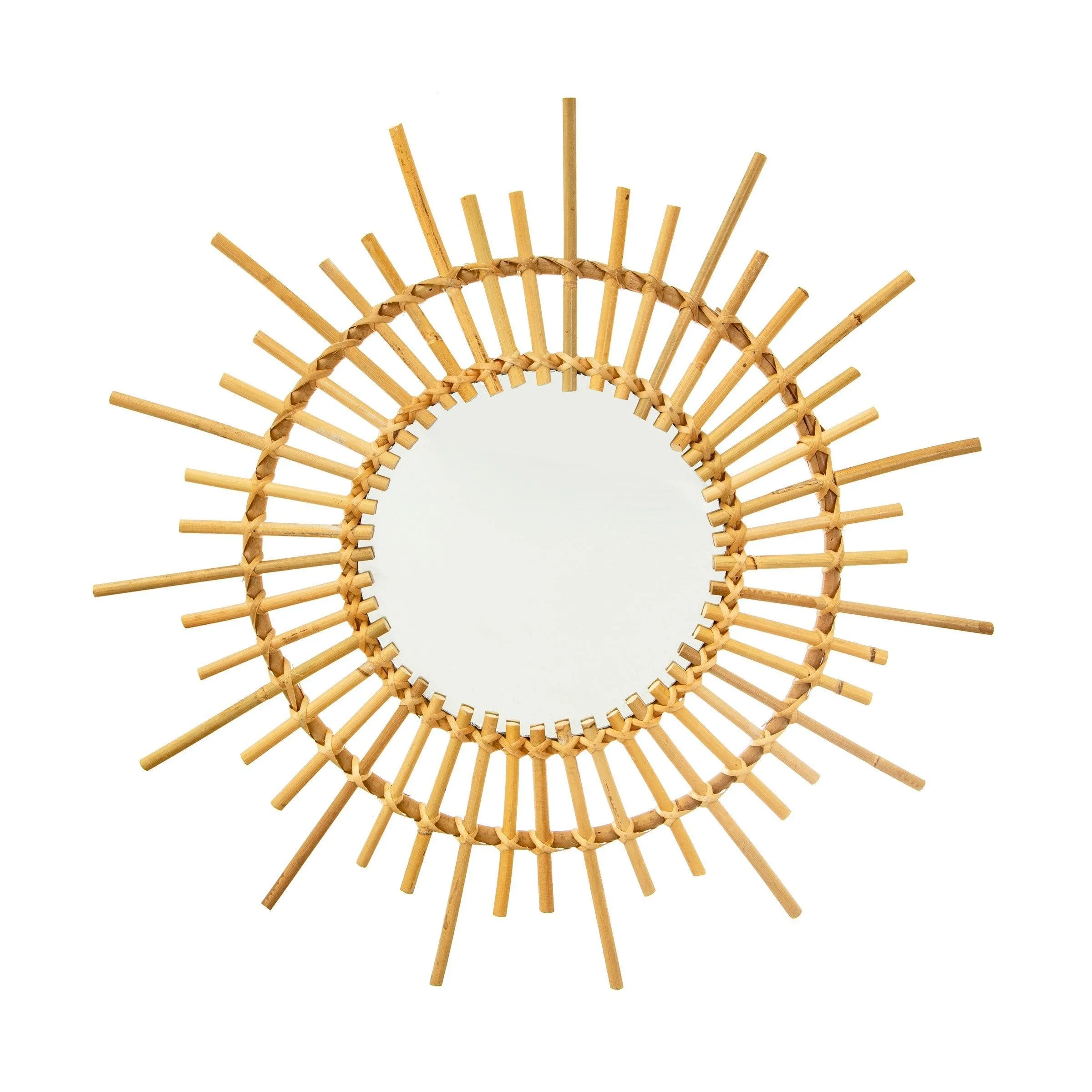 Rattan Starburst Mirror