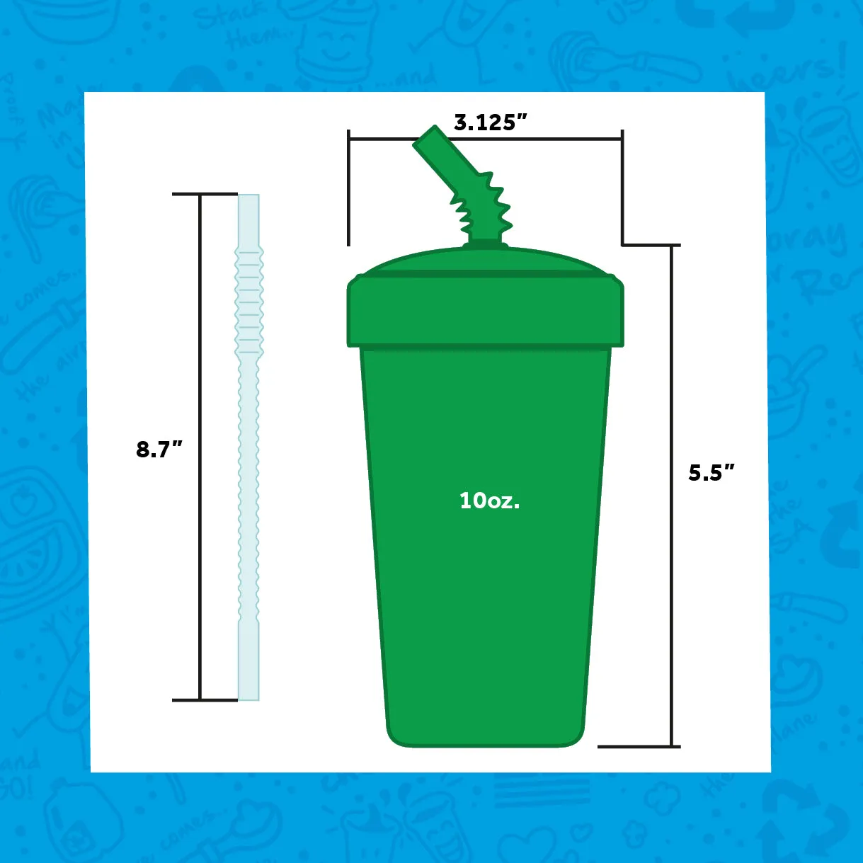 Re-Play Straw Cup with Reusable Straw