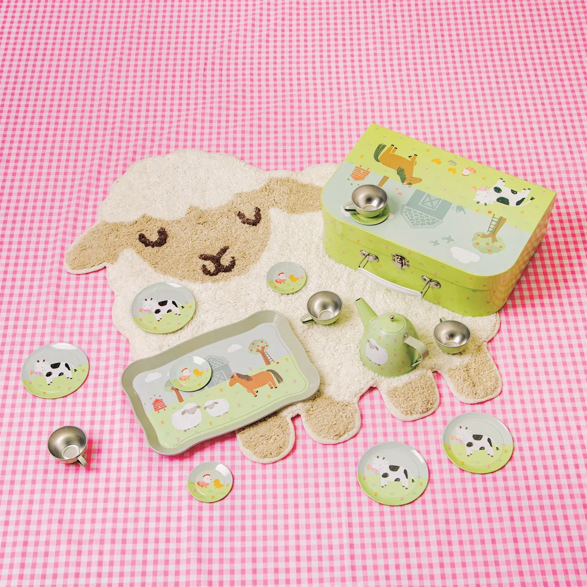 RJB Stone Farmyard Friends Kid's Tea Set