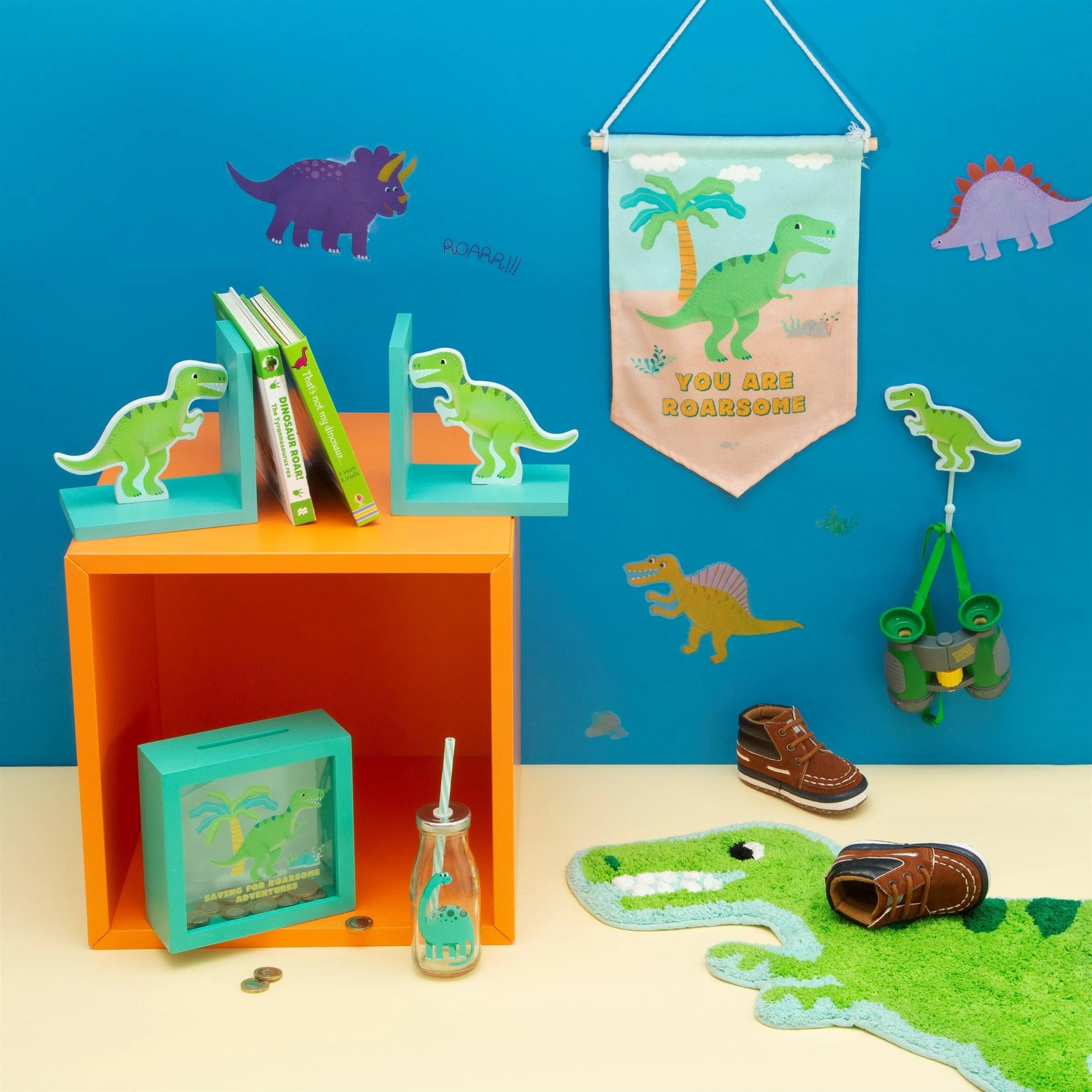 ROARSOME DINOSAURS T-REX BANNER FLAG