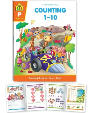 School Zone Get Ready Counting 1-10 Workbook