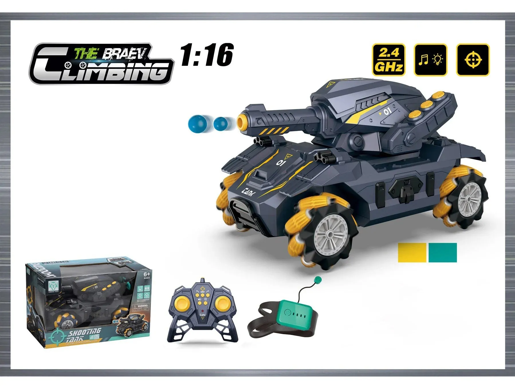Shooting and Climbing RC Tank - Assorted