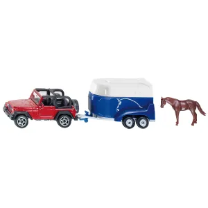 Siku 1651 Jeep With Horse Trailer