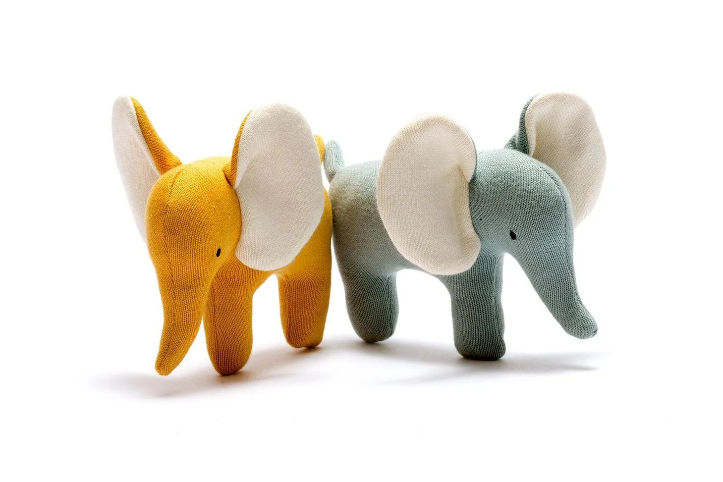 Small Mustard Knitted Elephant LAST ONE