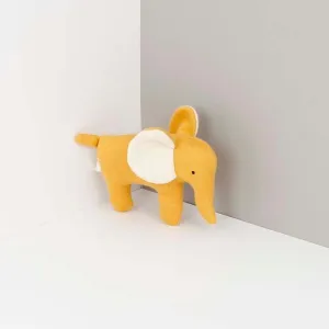 Small Mustard Knitted Elephant LAST ONE