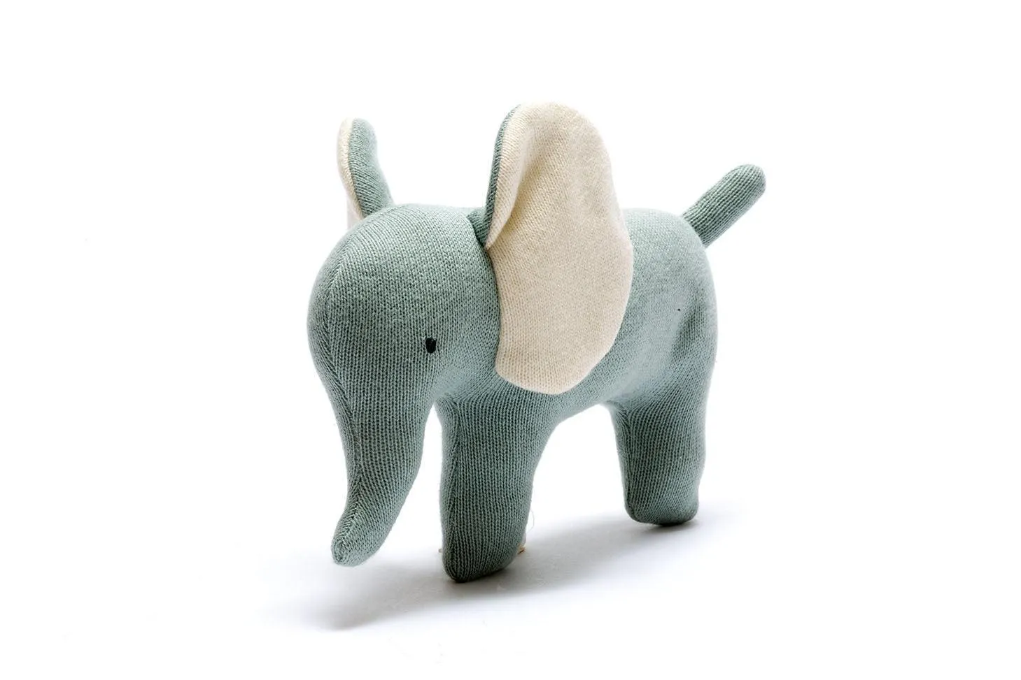 Small Teal Knitted Elephant LAST ONE