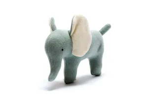 Small Teal Knitted Elephant LAST ONE