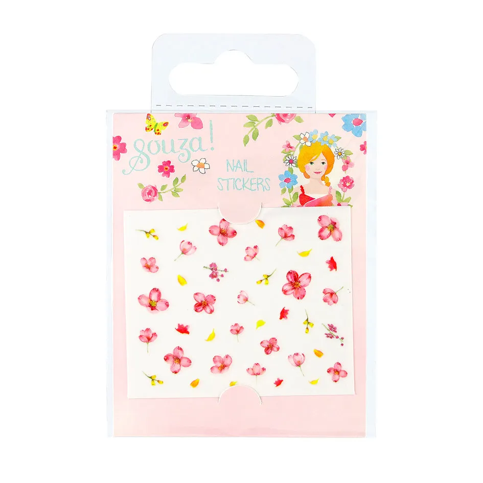 Souza Nail Stickers Flowers Pink