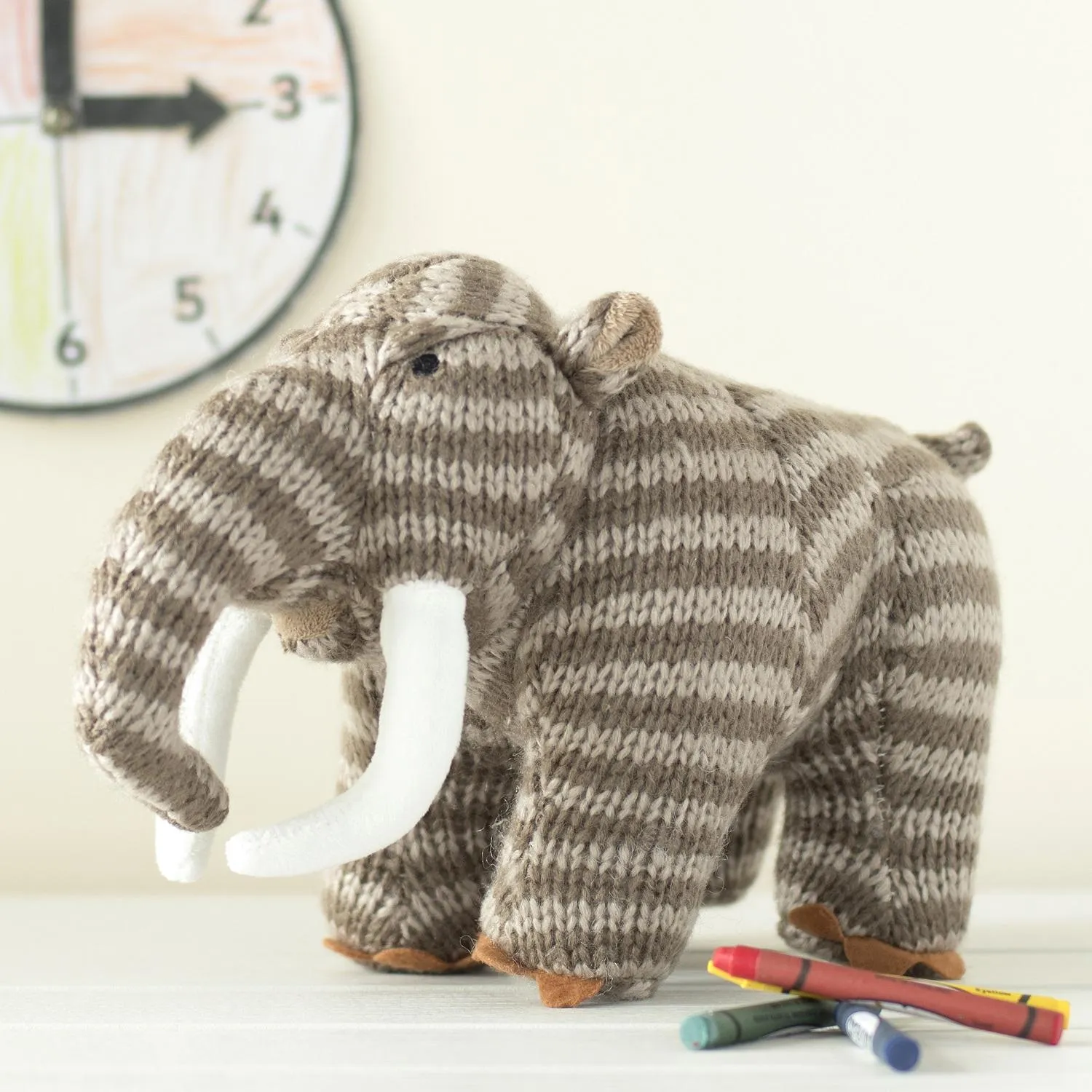 Striped Knitted Woolly Mammoth LAST ONE