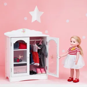 Teamson USA Olivia's Little World Little Princess Toy Closet With Hangers, Grey/Pink