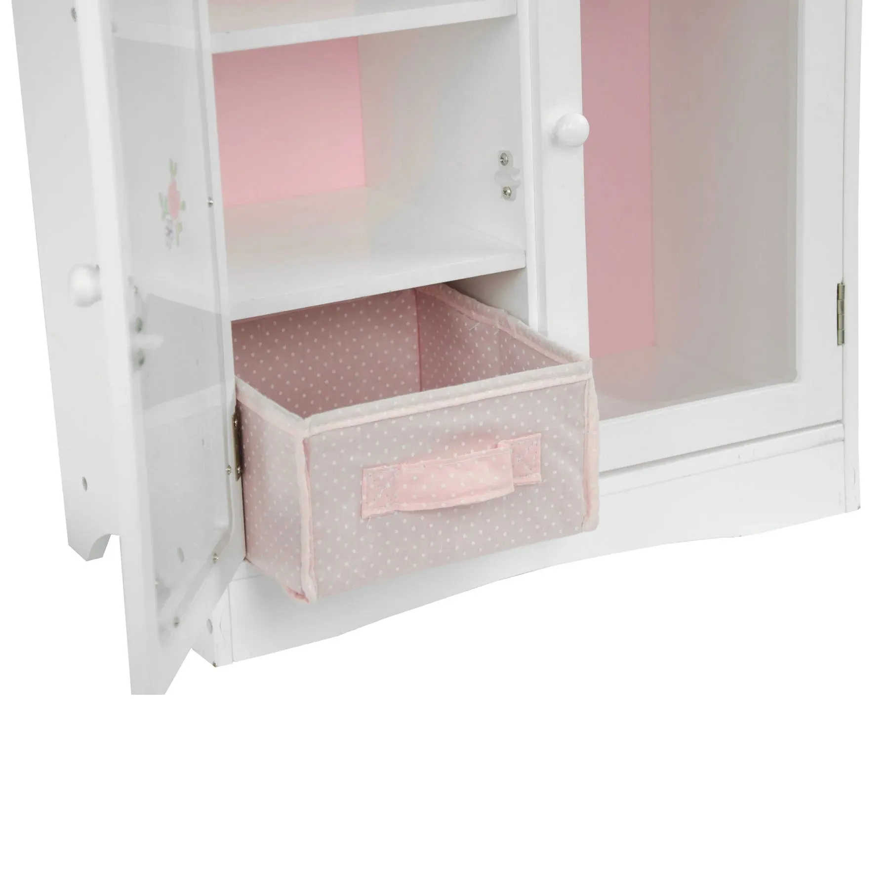 Teamson USA Olivia's Little World Little Princess Toy Closet With Hangers, Grey/Pink