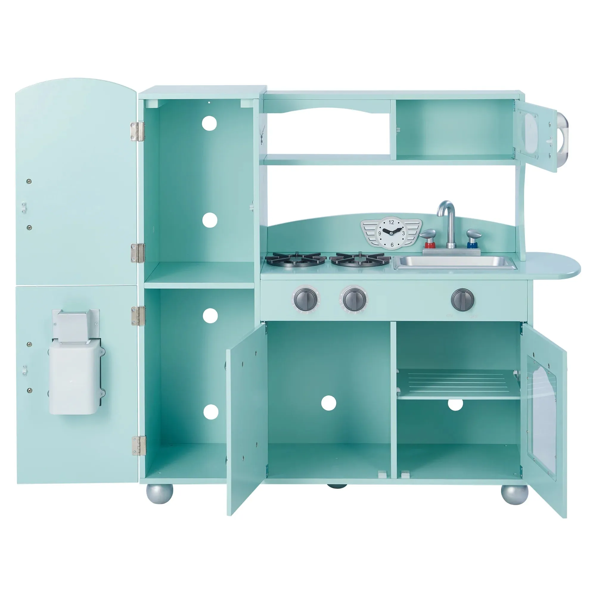 Teamson USA Westchester Large Wooden Play Kitchen Playset - Mint