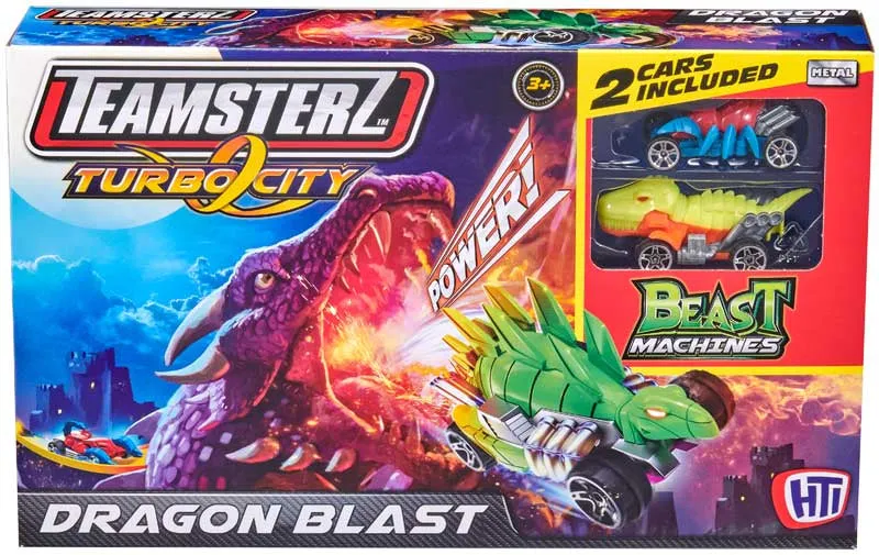 Teamsterz Speed City Dino Attack Racing Track Play Set