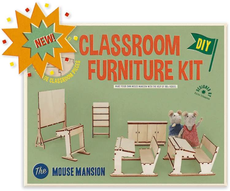 The Mouse Mansion - Class Room Furniture Kit BACK SOON