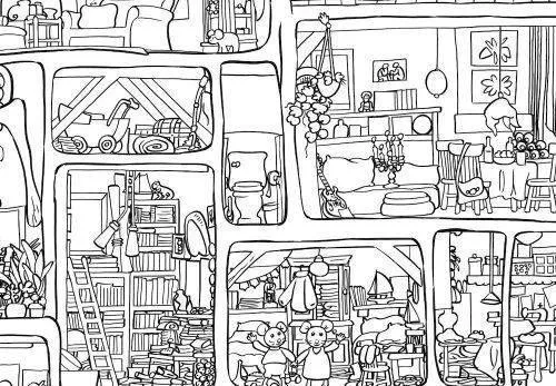 The Mouse Mansion Sam and Julia XL Colouring Sheet SOLD OUT