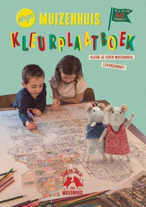 The Mouse Mansion Sam and Julia XL Colouring Sheet SOLD OUT