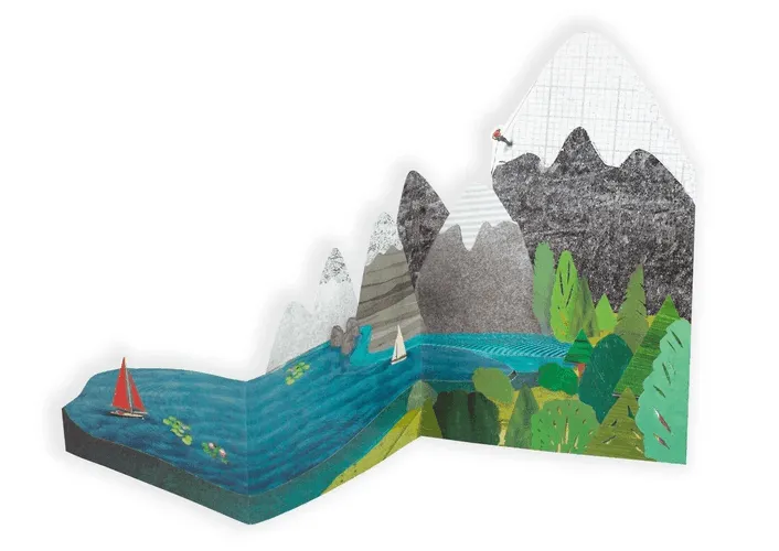 Trifold Greetings Card 'Mountain Explorer'