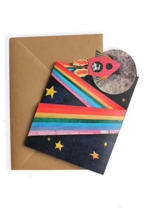 Trifold Greetings Card 'Rocketman'