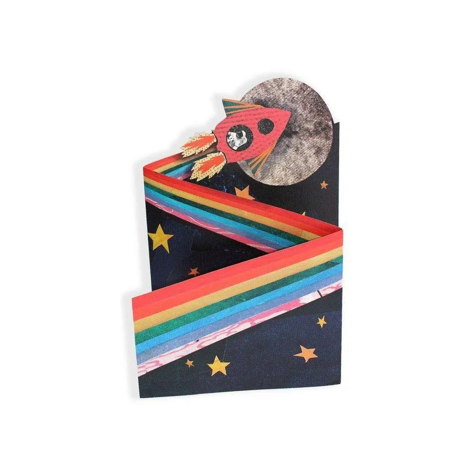 Trifold Greetings Card 'Rocketman'