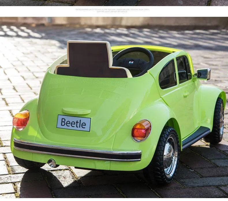 VW Beetle 12V Battery Ride-on Car with Remote Control - Colour Green