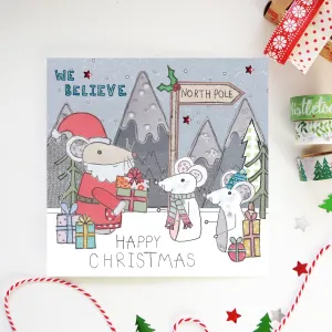 We Believe Christmas Mice Card