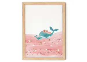Whale Nursery Print A3